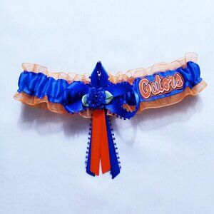 Florida Gators Orange and Blue Wedding Garter Toss